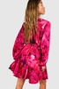 Blur Print Godet Mini Dress