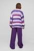 Tall Oversized Boxy Brushed Stripe Knitted Sweater