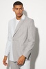 Oversized Boxy Spliced Suit Jacket