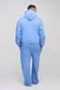Plus Oversized Boxy Twill Applique Contrast Stitch Hooded Tracksuit