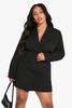 Plus Woven Tailored Button Detail Blazer Dress
