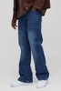 Relaxed Rigid Flare Jean In Mid Blue
