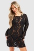Crochet Open Back Beach Mini Dress