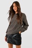 Croc Faux Leather Cargo Mini Skirt