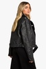Vintage Look Faux Leather Moto Jacket