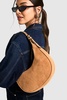 Whipstitch Faux Suede Shoulder Bag 