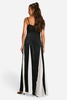 Satin Contrast Godet Maxi Dress