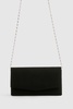 Structured Suedette Clutch Bag & Chain