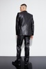 Relaxed Fit Pu Suit Jacket