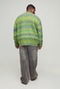 Plus Boxy Fit Knitted Brushed Stripe Cardigan
