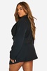 Plus Wrap Front Mini Skirt