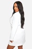 Plus Contrast Button Blazer Dress