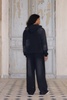 Premium Oversized Boxy Washed Zip Through Hoodie In Black