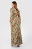 Floral Ruched Cut Out Maxi Dress