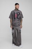 Tall Graffiti Oversized T-Shirt & Wide Leg Sweatpants Tracksuit