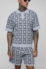 Tall Oversized Crochet Polo Shirt & Short Set