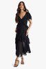 Dobby Frill Detail Maxi Dress