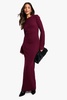 Wide Rib Tie Back Flare Sleeve Maxi Dress