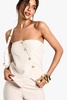 Textured button through bandeau waistcoat