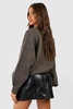 Croc Faux Leather Cargo Mini Skirt