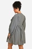 Plus Check Blouse Sleeve Smock Dress