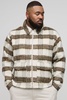 Plus Boxy Brushed Flannel Shirt Jacket