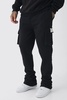 Tall Skinny Fit Extreme Stacked Woven Tab Cargo Sweatpants