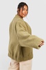 Plus Oversized Wool Bomber Jacket