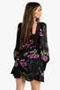 Floral Burnout Milkmaid Dress