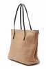 Straw Pu Handle Beach Bag
