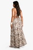 Leopard Print Ruffle Woven Maxi Skirt