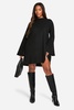 Plus Soft Rib Tie back Smock Dress