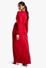 Textured Satin Cut Out Plunge Maxi Dress