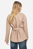 Wool Look Belted Jacket