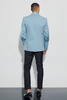 Textured Elbow Patch Slim Fit Blazer