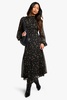 Ditsy Floral Chiffon High Neck Midaxi Dress