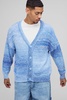 Oversized Boxy Ombre Stripe Knitted Cardigan