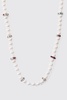 Iced Pearl Necklace In Purple