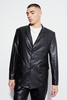 Relaxed Fit Pu Suit Jacket