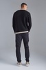 Long Sleeved Oversized Contrast Collar Knitted Polo