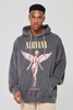 Oversized Nirvana Washed License Hoodie
