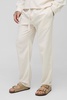 Tall Linen Look Elasticated Waist Straight Leg Pants