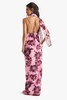 Floral Chiffon Slip Dress with Neck Tie