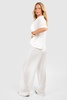 Linen Look Button Shirt & Pants Beach Two-Piece