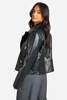 Petite Faux Leather Biker Jacket