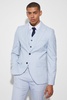 Slim Single Breasted Micro Plaid Suit Jacket