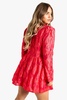 Petite Jacquard Floral Corset Detail Skater Dress