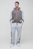 Oversized Boxy Man Colour Block Zip Hooded Tracksuit