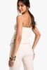 Textured button through bandeau waistcoat