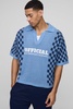Official Oversized Boxy Football Open Stitch Knitted Polo